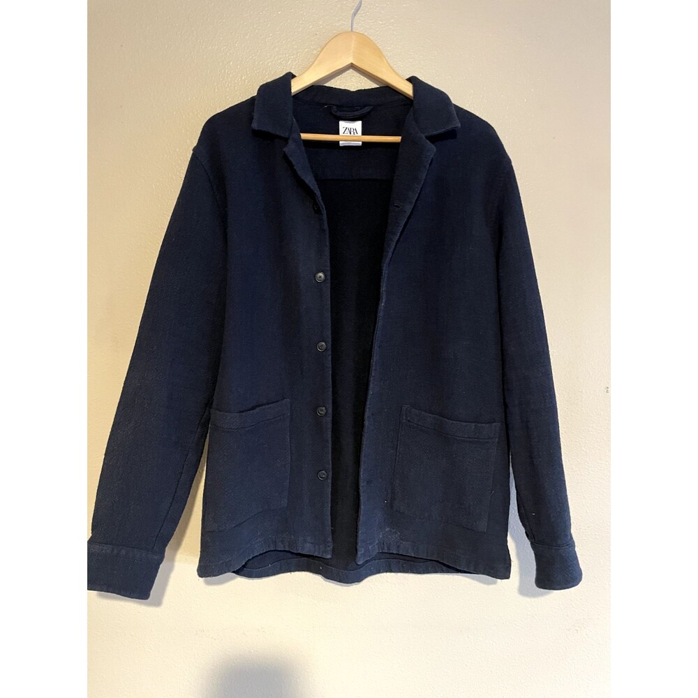 Zara shacket size L Navy Blue